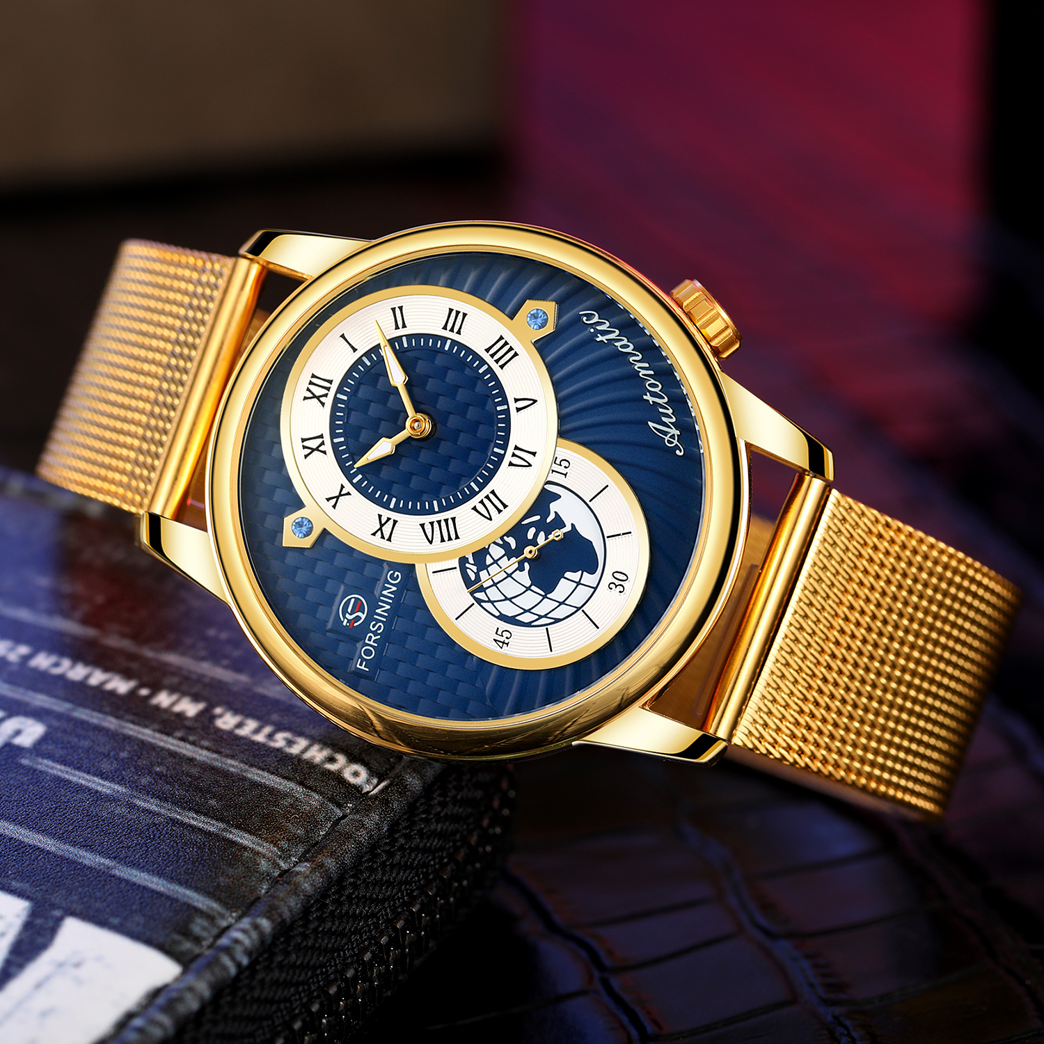 Reloj Para Hombre Mens Luxury Watches Earth New Plain Fashion Waterproof Watch Custom Men Automatic Movement Mechanical Watch