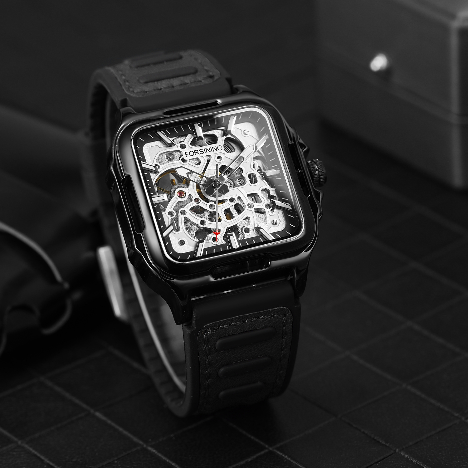 Forsining new products watches men luxury brand automatic skeleton luminous watch support OEM