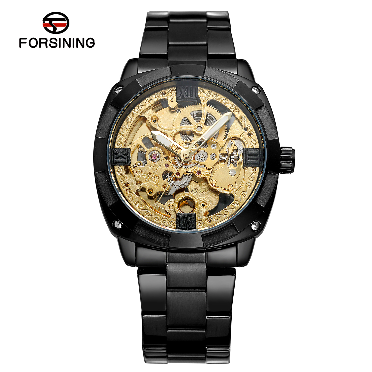 Forsining gold watch best sale