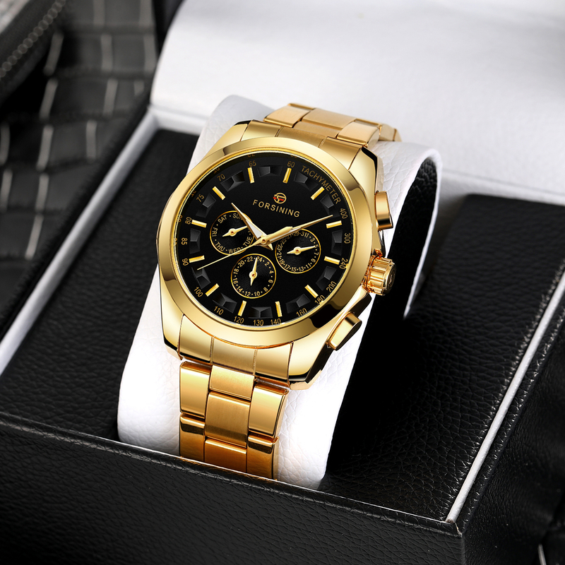Reloj Para Hombre New Custom Low MOQ OEM Mechanical Stainless Steel Watch Mens Sliver Gold Men Luxury Automatic Watches