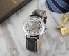 FORSINING hot selling casual fashion skeleton watch genuine leather strap oem custom automatic men watch